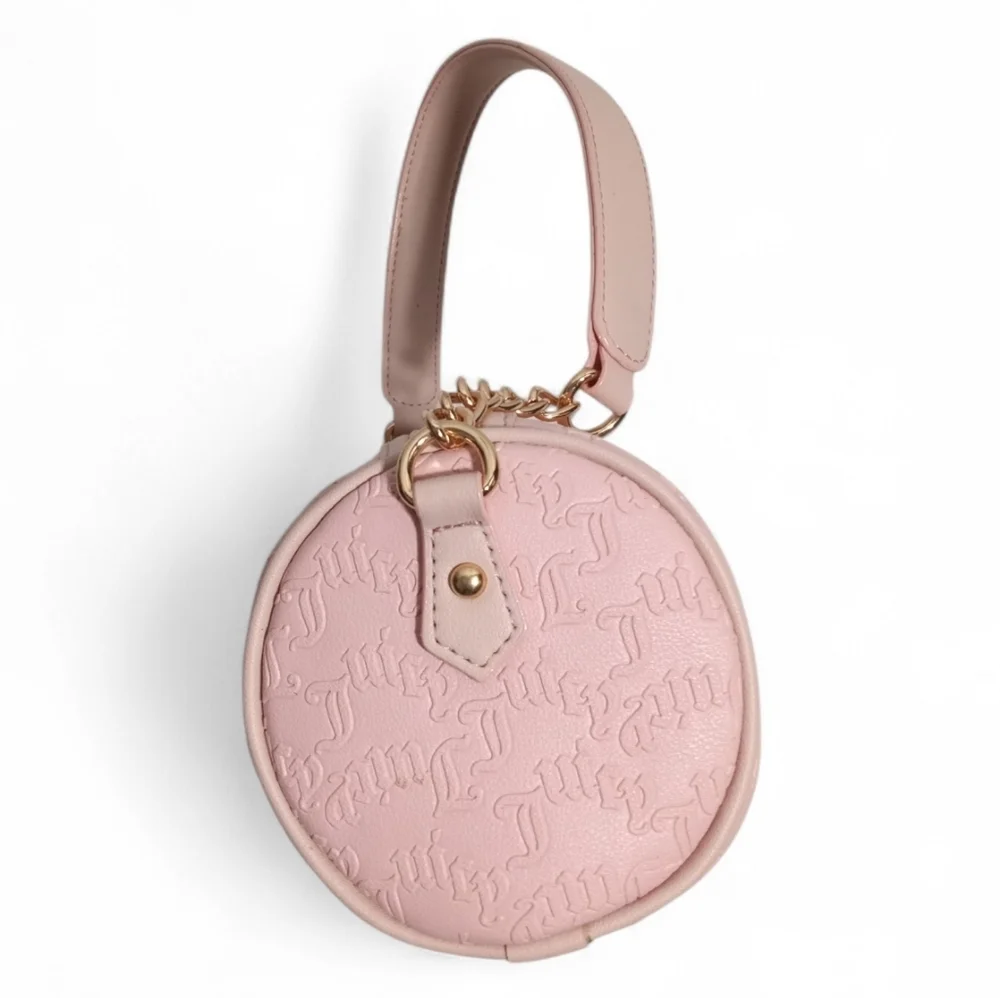 Juicy Couture Pink Barrel Bag Rhinestone Logo Y2K Shoulder Purse